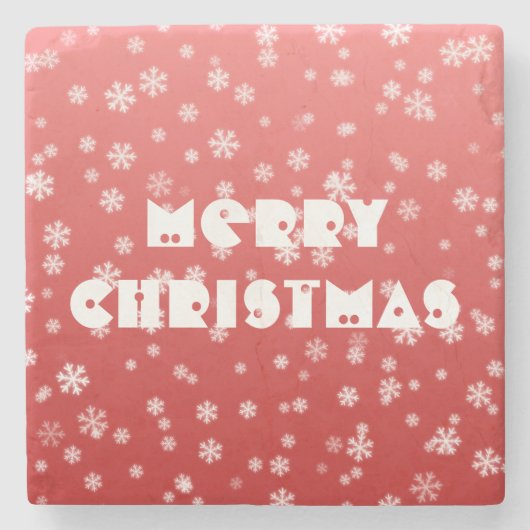 クリスマススノーフレーク ストーンコースター (正面)