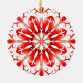 クリスマススノーフレーク セラミックオーナメント (裏面)