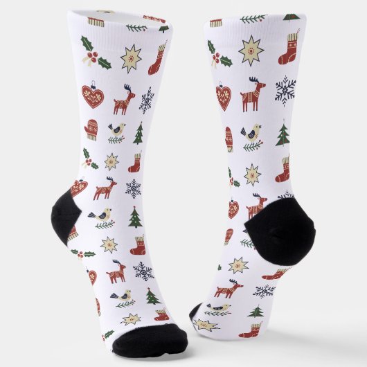 クリスマススノーフレーク ソックス (傾斜あり)