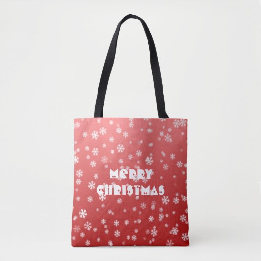 クリスマススノーフレーク トートバッグ (正面)