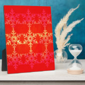 クリスマススノーフレーク・パターン フォトプラーク (側面)