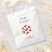 クリスマススノーフレーク フェイバーバッグ (クリップ留めされた状態)