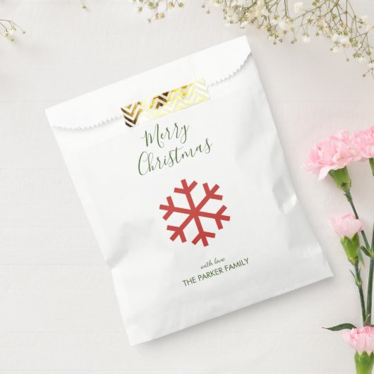 クリスマススノーフレーク フェイバーバッグ (封をした状態)