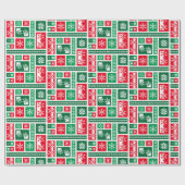 クリスマススノーフレーク ラッピングペーパー (フラット)