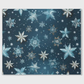 クリスマススノーフレーク ラッピングペーパー (フラット)