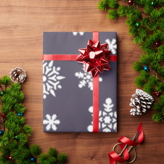 クリスマススノーフレーク ラッピングペーパー (クリスマスギフト)