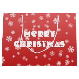 クリスマススノーフレーク ラージペーパーバッグ