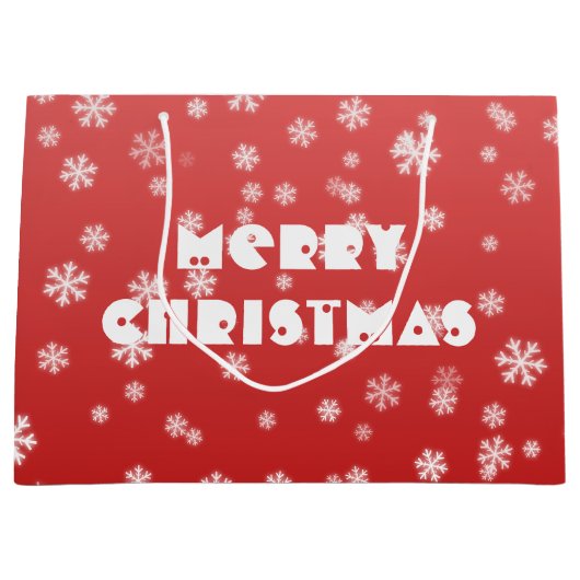 クリスマススノーフレーク ラージペーパーバッグ (正面)