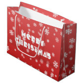 クリスマススノーフレーク ラージペーパーバッグ (正面アングル)