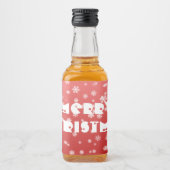 クリスマススノーフレーク リキュールボトルラベル (正面)