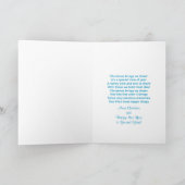 クリスマススノーフレーク – 写真の挿入あいさつ –  シーズンカード (内部)