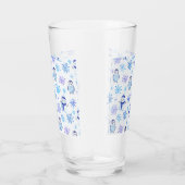 クリスマススノーフレーク、雪だるまとペンギン タンブラーグラス (右)