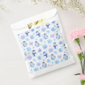 クリスマススノーフレーク、雪だるまとペンギン フェイバーバッグ (封をした状態)