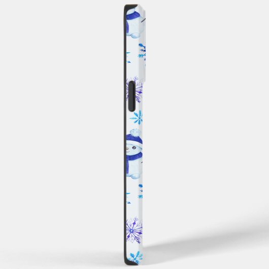 クリスマススノーフレーク、雪だるまとペンギン Case-Mate iPhoneケース (裏面 / 右)