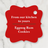 クリスマススノーフレークlハッピーホリデー フェイバータグ (裏面)