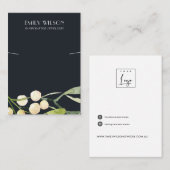 クリスマススノーベリーネックレスブレスレットディスプレイ 名刺 (正面/裏面)