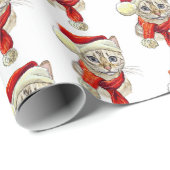 クリスマススノーベンガル猫 ラッピングペーパー (ロールコーナー)