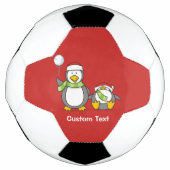 クリスマススノーボールペンギン サッカーボール (正面)