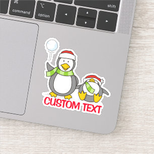 クリスマススノーボールペンギン シール