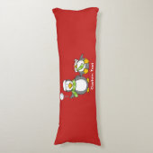 クリスマススノーボールペンギン ボディピロー (正面縦)