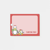 クリスマススノーボールペンギン ポストイット (正面)