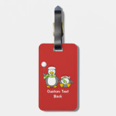 クリスマススノーボールペンギン ラゲッジタグ (裏面縦)