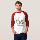 クリスマススノーボールペンギン Tシャツ (正面フル)