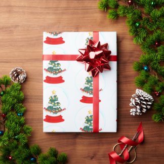 クリスマススノーボールラッピング紙 ラッピングペーパー