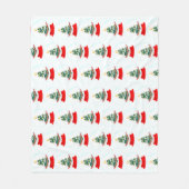 クリスマススノーボール フリースブランケット (正面)