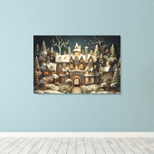 クリスマススノーマイナーストーリーブックワンダーランド キャンバスプリント (インサイチュ (ウッドフロア))