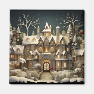クリスマススノーマイナーストーリーブックワンダーランド マグネット
