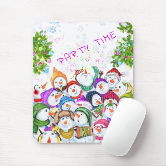 クリスマススノーマンズマウスパッド マウスパッド (マウス)