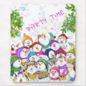 クリスマススノーマンズマウスパッド マウスパッド (正面)