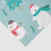 クリスマススノーマンパターンデザイン2 薄葉紙 (詳細)