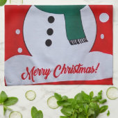クリスマススノーマン キッチンタオル (折り畳み)