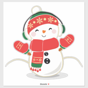 クリスマススノーマン シール