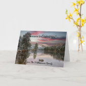 クリスマススノーランドスケープスコティッシュロック カード (黄色い花)