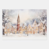 クリスマススノーランドスケープ ラッピングペーパーシート (正面2)