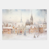 クリスマススノーランドスケープ ラッピングペーパーシート (正面)