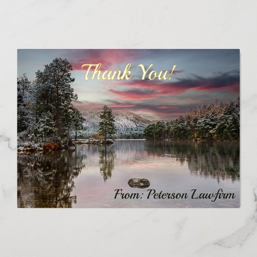 クリスマススノーランドスケープ 箔シーズンカード (正面)