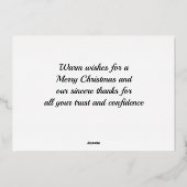 クリスマススノーランドスケープ 箔シーズンカード (裏面)