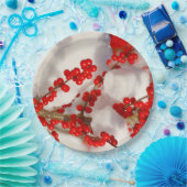 クリスマススノーレッドホリデーベリークリスマス ペーパープレート (パーティー)