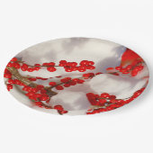 クリスマススノーレッドホリデーベリークリスマス ペーパープレート (アングル)