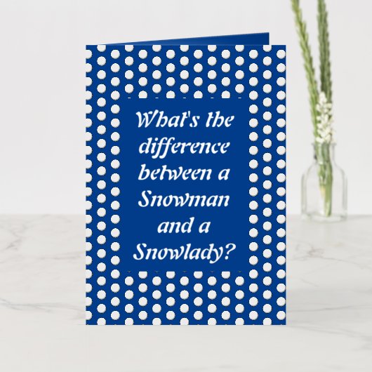 クリスマススノーレディージャグリングスボーおもしろいルカスタムズ 箔グリーティングカード (花)