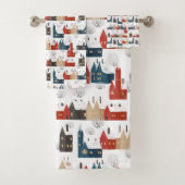 クリスマススノーヴィレッジコージーフェスティバルノスタルジック バスタオルセット (インサイチュ)