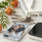 クリスマススノー写真&脚本文字フ最高のレンド キーホルダー (正面右)