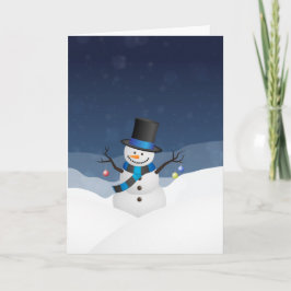 クリスマススノー雪だるま シーズンカード