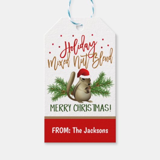 クリスマススパイスナッツのギフトラベル ギフトタグ (正面)