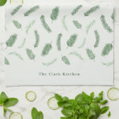 クリスマススパイスパターパーソナライズされたンホリデー キッチンタオル (折り畳み)