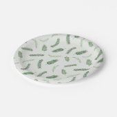 クリスマススパイスパターンホリデーパーティー ペーパープレート (アングル)